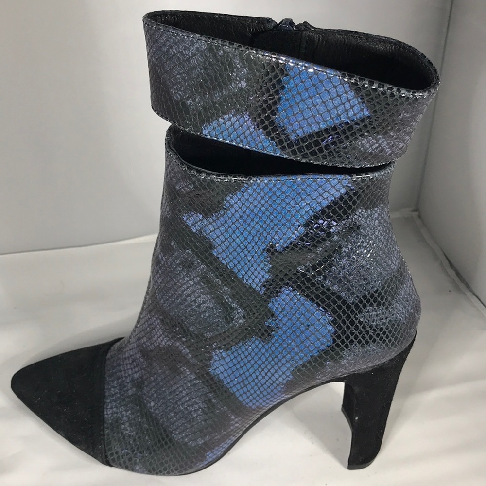 42 Gold Snake Embossed Bootie